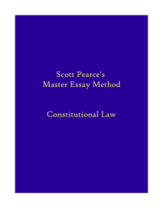 Scott Pearce's Master Essay Method Constitutional Law