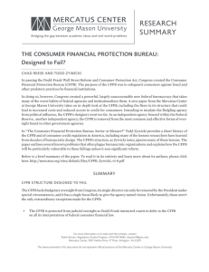 The Consumer Financial Protection Bureau: Designed to Fail?