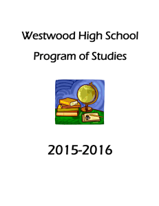 Westwood High School Program of Studies