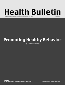 Promoting Healthy Behavior - Population Reference Bureau