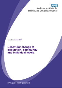 Behaviour change