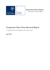 Comparative Hate Crime Research Report