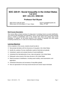 SOC 220: Social Inequality in the United States