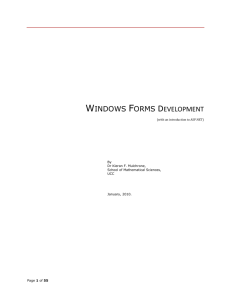 windows forms development