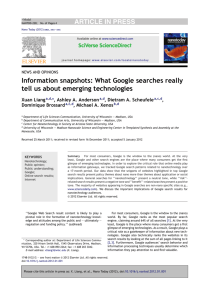 Information snapshots: What Google searches really tell us about