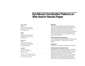 Eye-Mouse Coordination Patterns on Web Search
