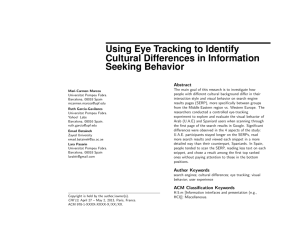 Using Eye Tracking to Identify Cultural Differences in Information