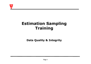 Estimation Sampling Training