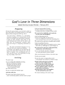 God's Love in Three Dimensions