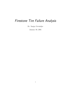 Firestone Tire Failure Analysis - Civil and Environmental Engineering