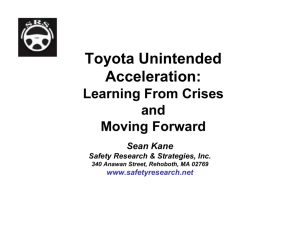 Toyota Unintended Acceleration: