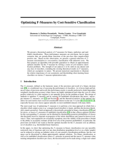 Optimizing F-Measures by Cost-Sensitive Classification