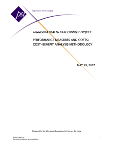 Performance Measures and Costs, Cost