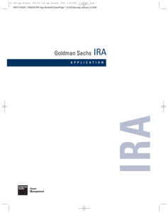 IRA Application PDF - Goldman Sachs Asset Management