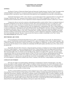 NATIONWIDE FUND ADVISORS PROXY VOTING POLICIES