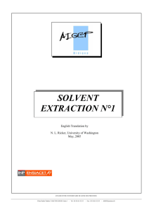 SOLVENT EXTRACTION N°1