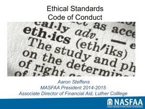 Ethical Standards Code of Conduct