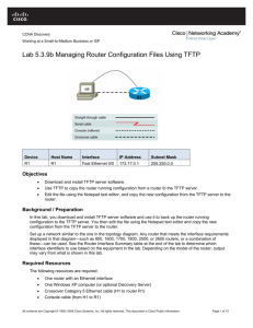 Lab 5.3.9b Managing Router Configuration Files Using TFTP