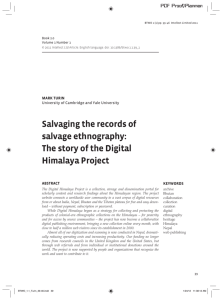 Salvaging the records of salvage ethnography