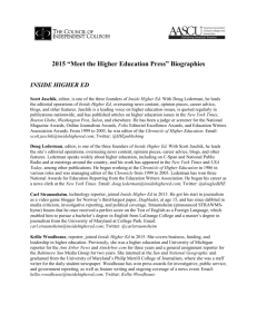 2015 “Meet the Higher Education Press” Biographies