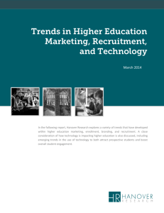 Trends in Higher Education Marketing, Recruitment, and Technology