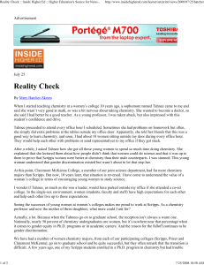 Reality Check :: Inside Higher Ed :: Higher Education's