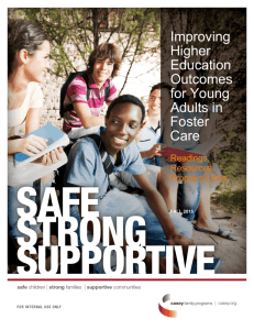 Improving Higher Education Outcomes for Young Adults in Foster Care