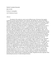Endocrine System Lab Abstract–Sep.09.2014