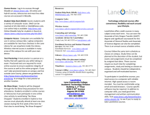LaneOnline informational brochure