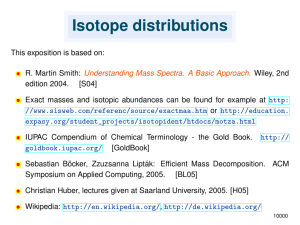 Isotope distributions