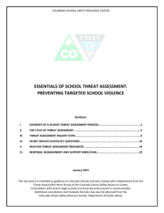 Essentials of School Threat Assessment