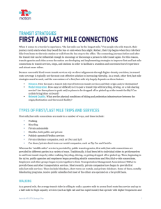 First- and Last-Mile Connections