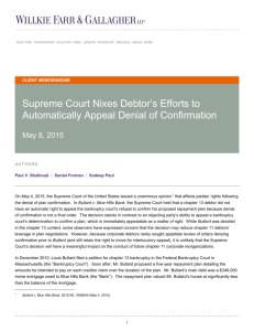 Supreme Court Nixes Debtor's Efforts to Automatically Appeal