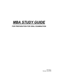 MBA Study Guide.2008