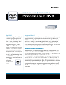 Recordable DVD