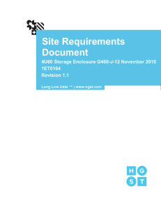 4U60 Storage Enclosure Site Requirements Document