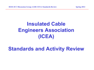 Insulated Cable Engineers Association (ICEA) Standards and