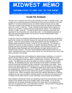 Crude Fat Analysis - Midwest Laboratories