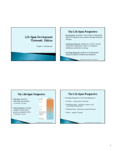 Chapter 1: Introduction Development: the pattern of movement or