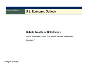 Bubble Trouble or Goldilocks - Council of Infrastructure Financing