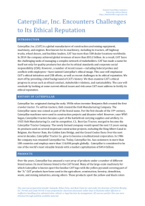 Caterpillar Case - Daniels Fund Ethics Initiative