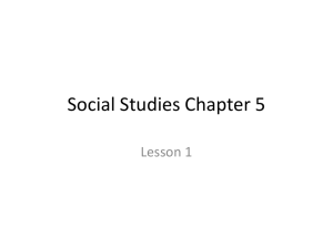Social Studies Chapter 5 Lesson 1 2015