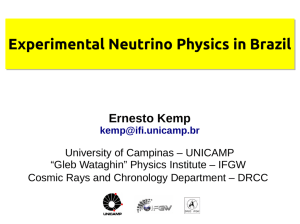 Experimental Neutrino Physics in Brazil Experimental Neutrino