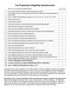 Tax Preparation Document - Local Government Federal Credit Union