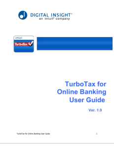 TurboTax for Online Banking User Guide