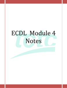 ECDL Module 4 Notes