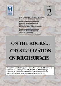 ON THE ROCKS… CRYSTALLIZATION ON