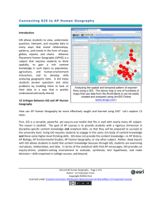 Connecting GIS to AP Human Geography