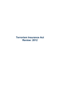 Terrorism Insurance Act Review: 2012