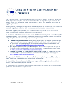 Using the Student Center: Apply for Graduation